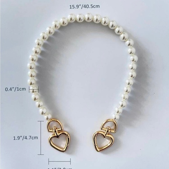 Heart & Faux Pearl Bag Charm - Picture 6 of 6